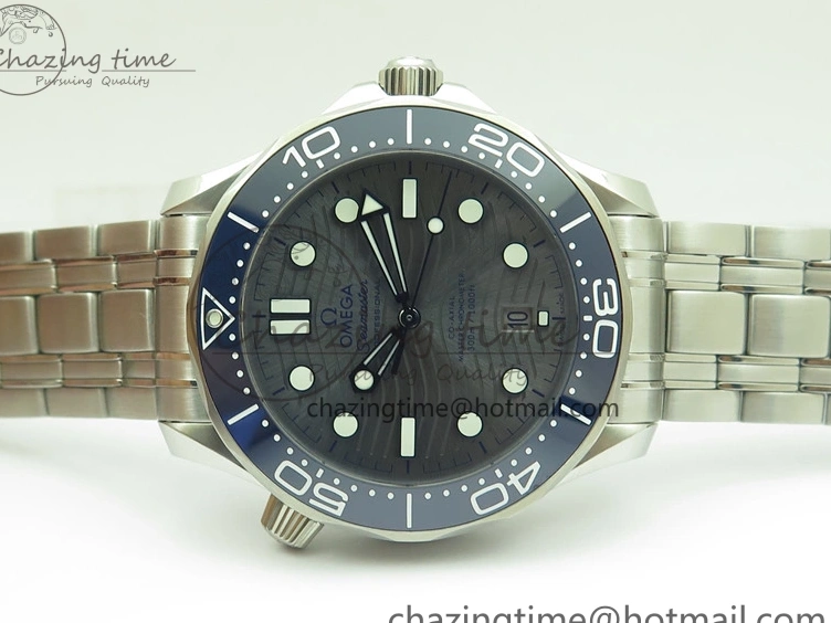 1225 Seamaster Diver 300M ORF 1:1 Best Edition Blue Ceramic Gray Dial on SS Bracelet A HighQuality 7867